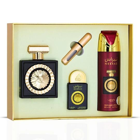 Set Lattafa Nebras Unisex 4 Pz EDP 100 ml Original