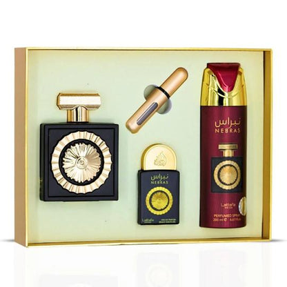 Set Lattafa Nebras Unisex 4 Pz EDP 100 ml Original