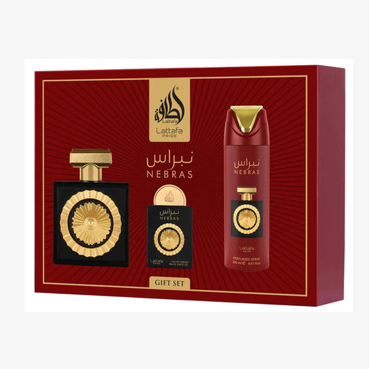 Set Lattafa Nebras Unisex 4 Pz EDP 100 ml Original