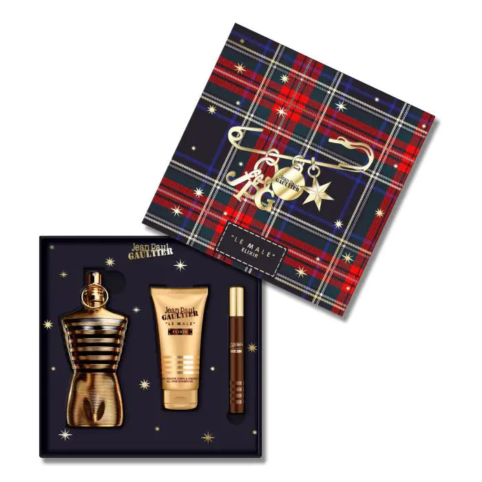 Jean Paul Gaultier Le Male Elixir Parfum Set De Regalo 3Pz
