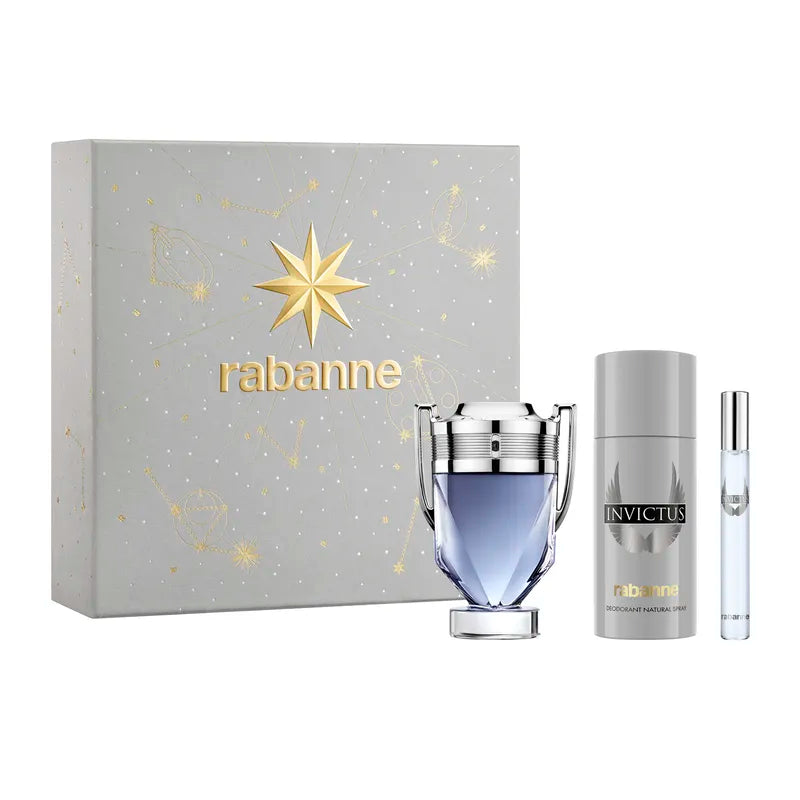 Paco Rabanne Invictus Set De Regalo Edición Navideña 3 Pz