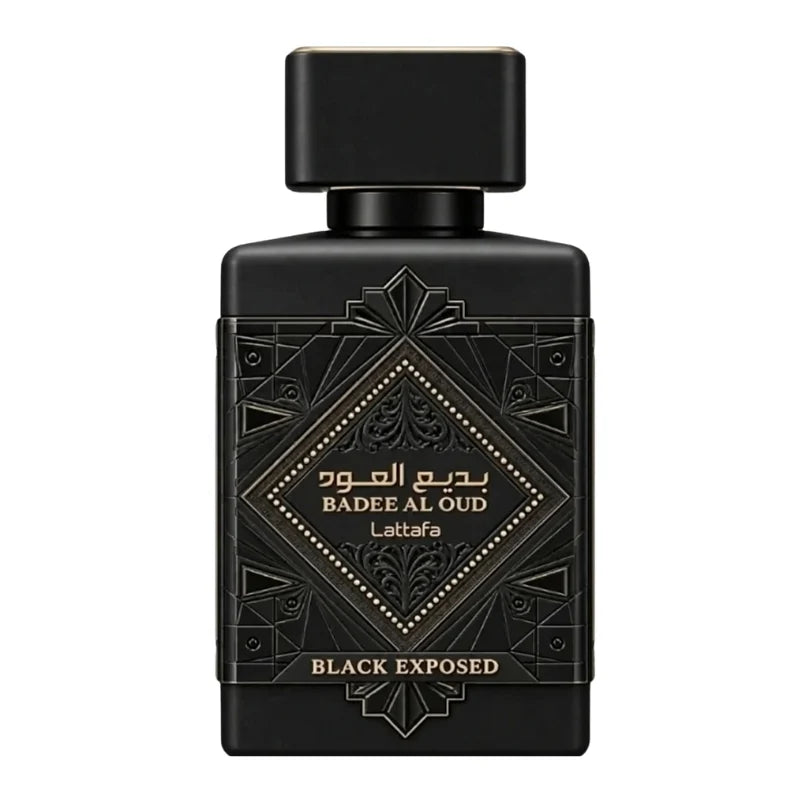 Lattafa Badee Al Oud Black Exposed
